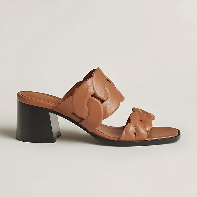 Giày Hermes Gaby 60 Sandal Nữ Nâu